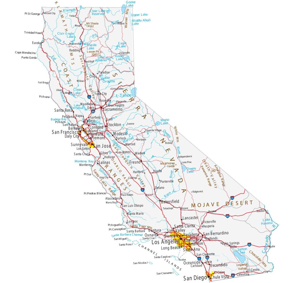 California Map | Map of California | Map of CA