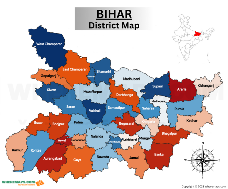 Bihar District Map