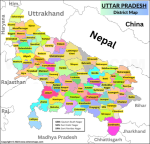 UP Map District Wise | UP District Map | UP Ka Naksha | India