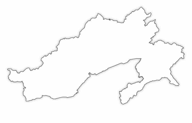 Arunachal Pradesh Outline Map
