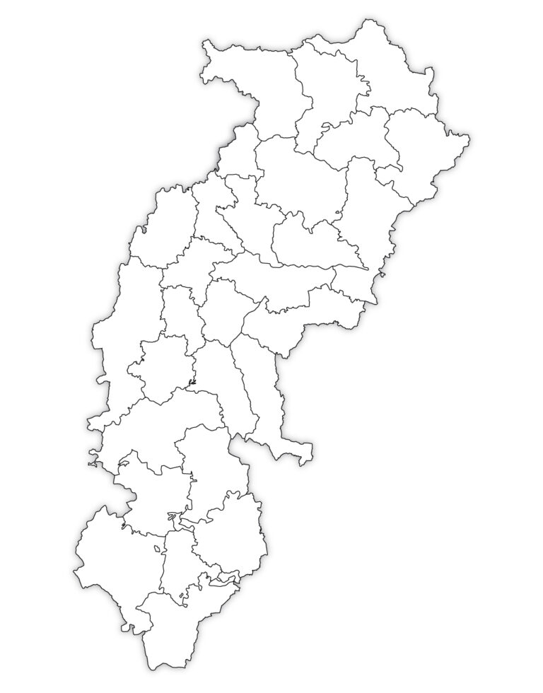 Chhattisgarh Outline Map