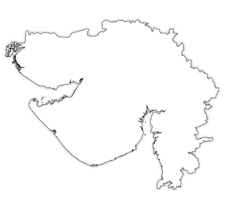 Gujarat Outline Map