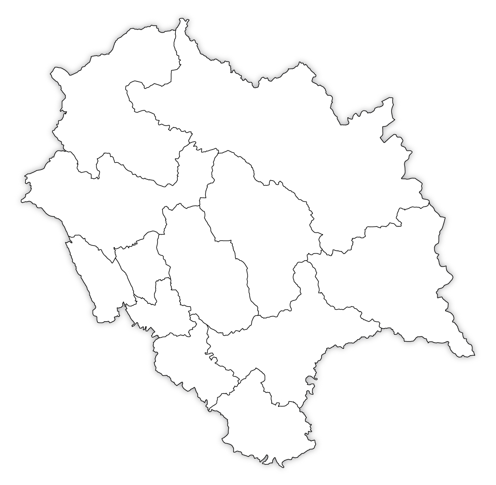 Himachal Pradesh Blank Map
