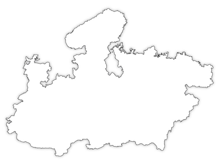 Madhya Pradesh Outline Map