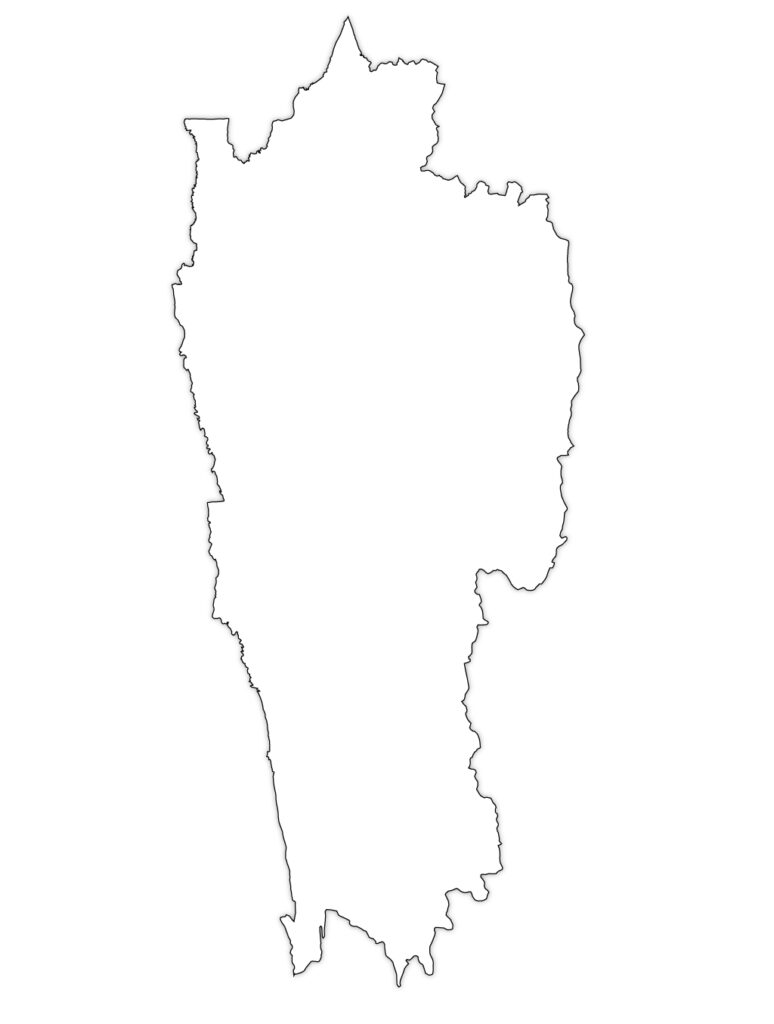 Mizoram Outline Map 