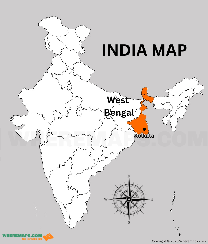 West Bengal Location Map | Location Map of West Bengal