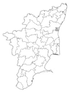 Tamil Nadu Outline Map | Tamil Nadu Blank Map - Free PDF