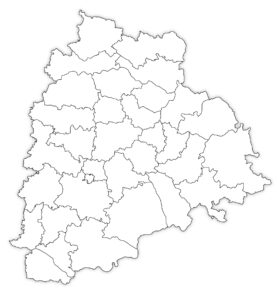 Telangana Outline Map | Telangana Blank Map - Free PDF