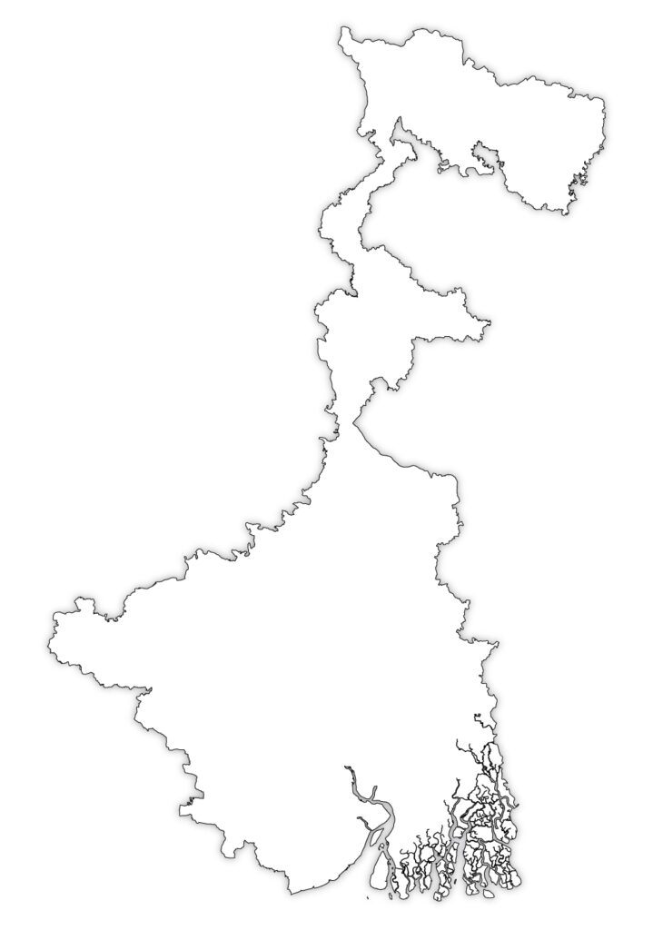 West Bengal Outline Map 719x1024 